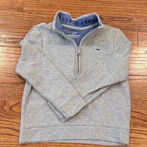 Vineyard Vines Toddler Boy Light Gray Quarter-Zip (5)